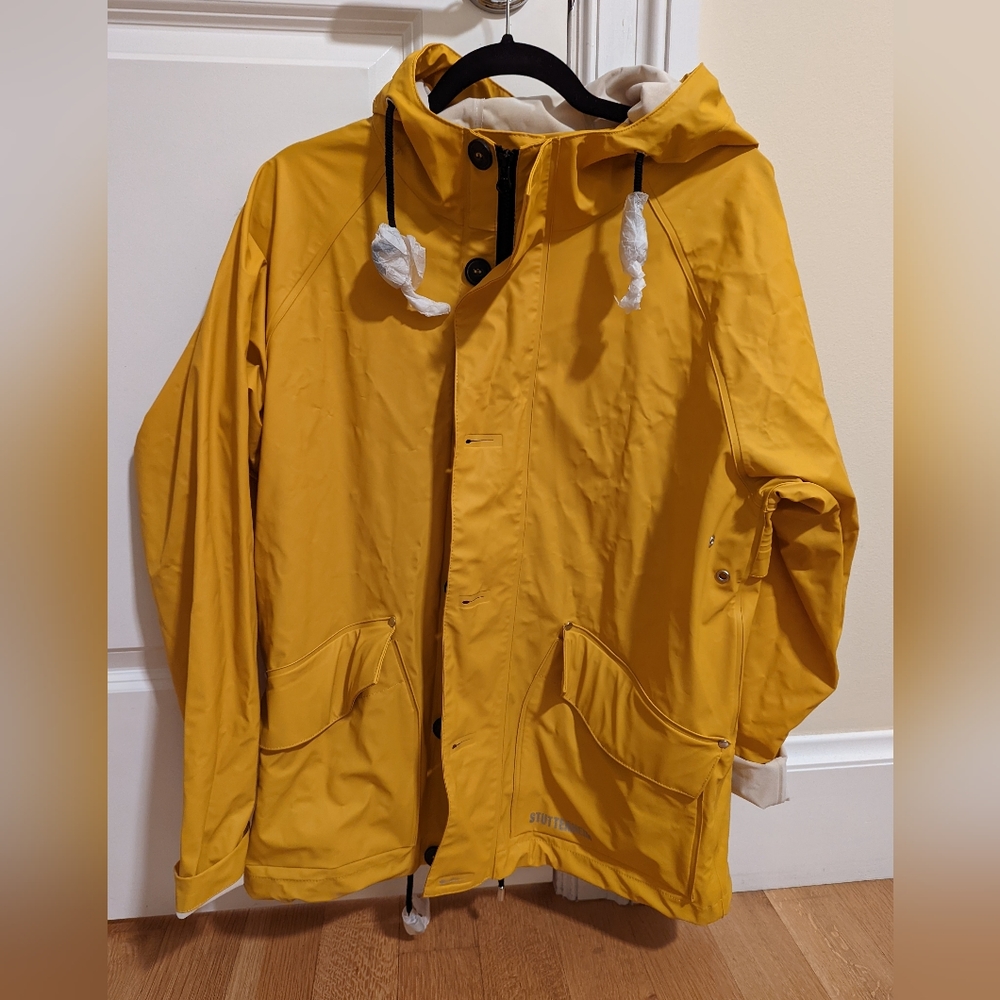 Stutterheim Stenhamra Unisex Raincoat, Size S, Warm Honey